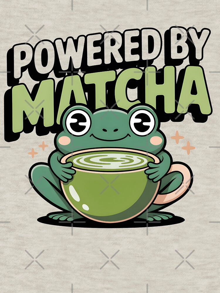 Powered By Matcha Cute Frog Matcha Lover Shirt by Raw Tigers