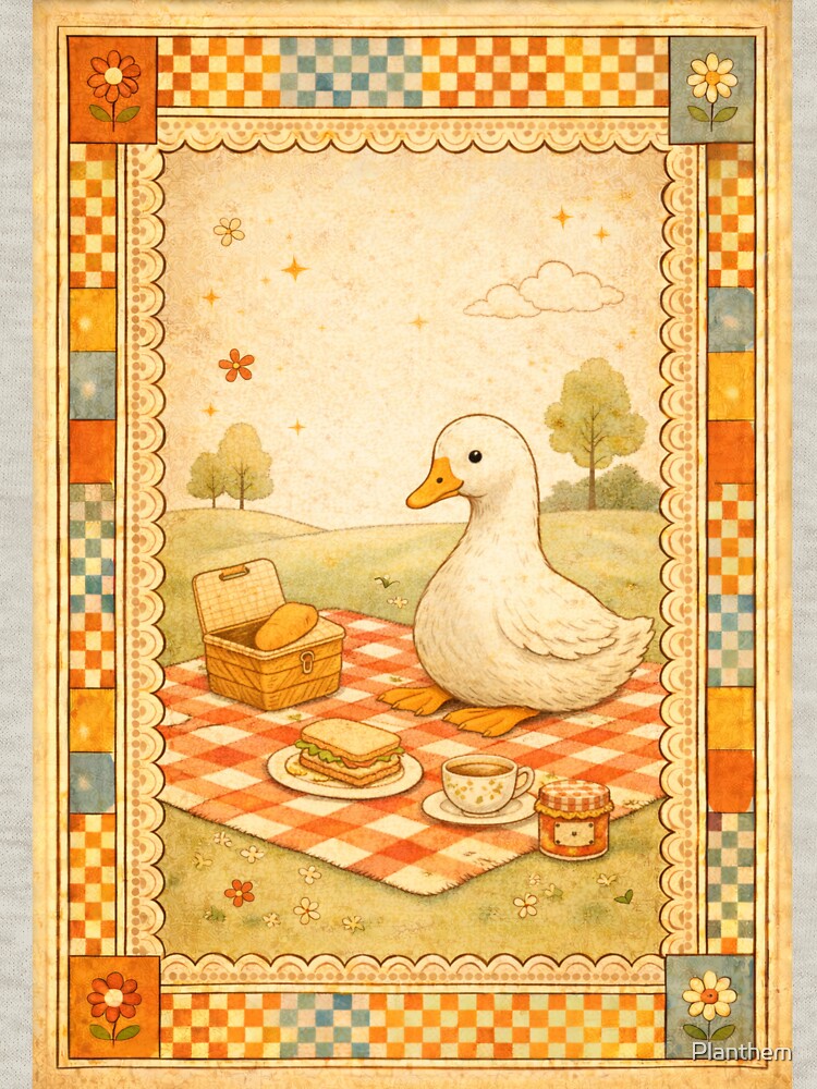 Checkerboard Picnic Goose | Throwback Kid Vintage Nursery by Planthem