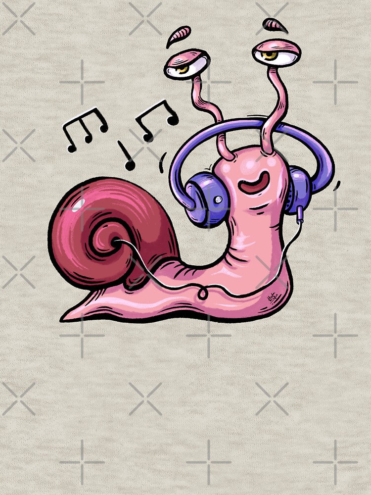 Snail Listening To Music by Hoda Hefzy