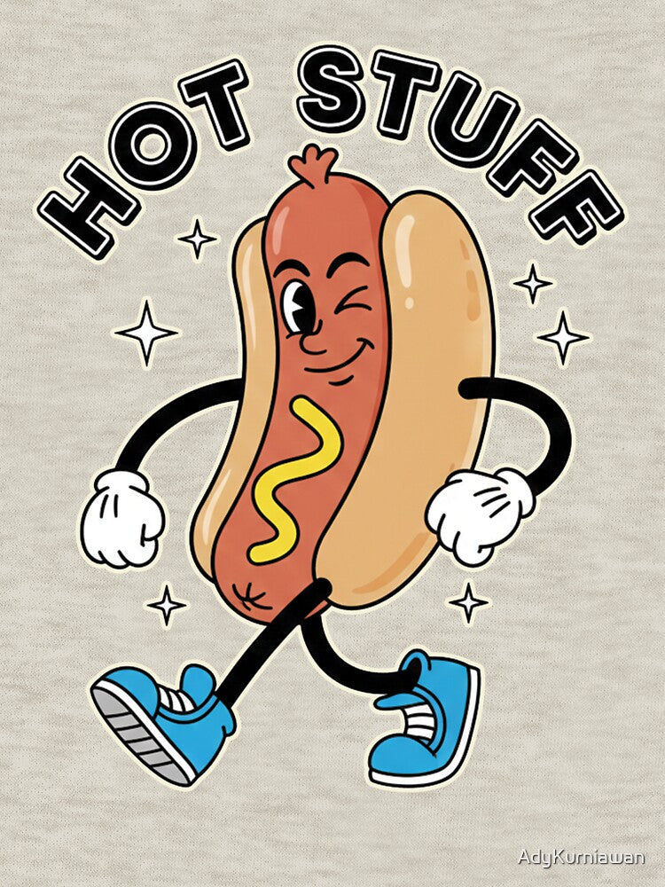 Hot Stuff Retro Rubber Hose Hot Dog by AdyKurniawan