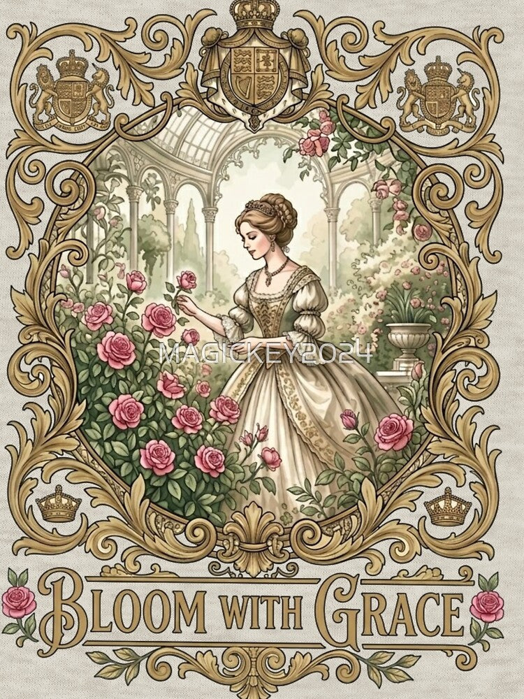 Bloom With Grace Royal Victorian Princess Garden Art by MAGICKEY2024