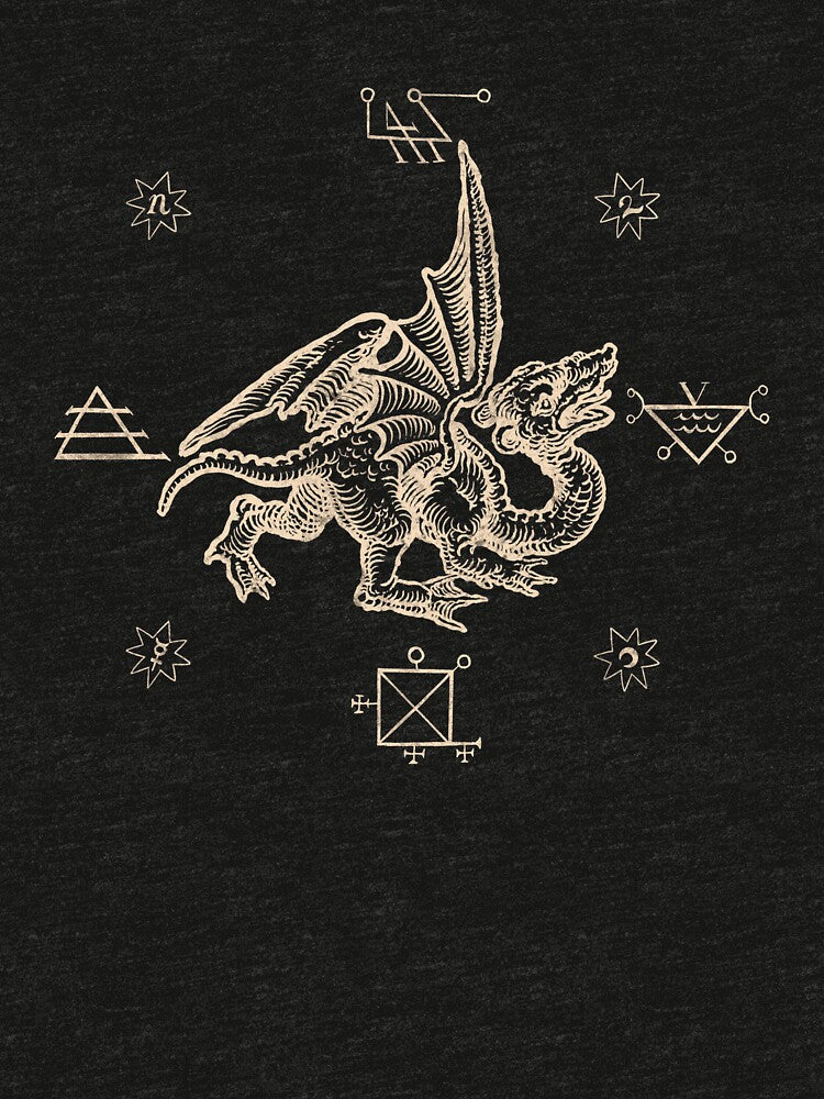 Alchemical Dragon - Mystical Occult Engraving by Arcane Orchid