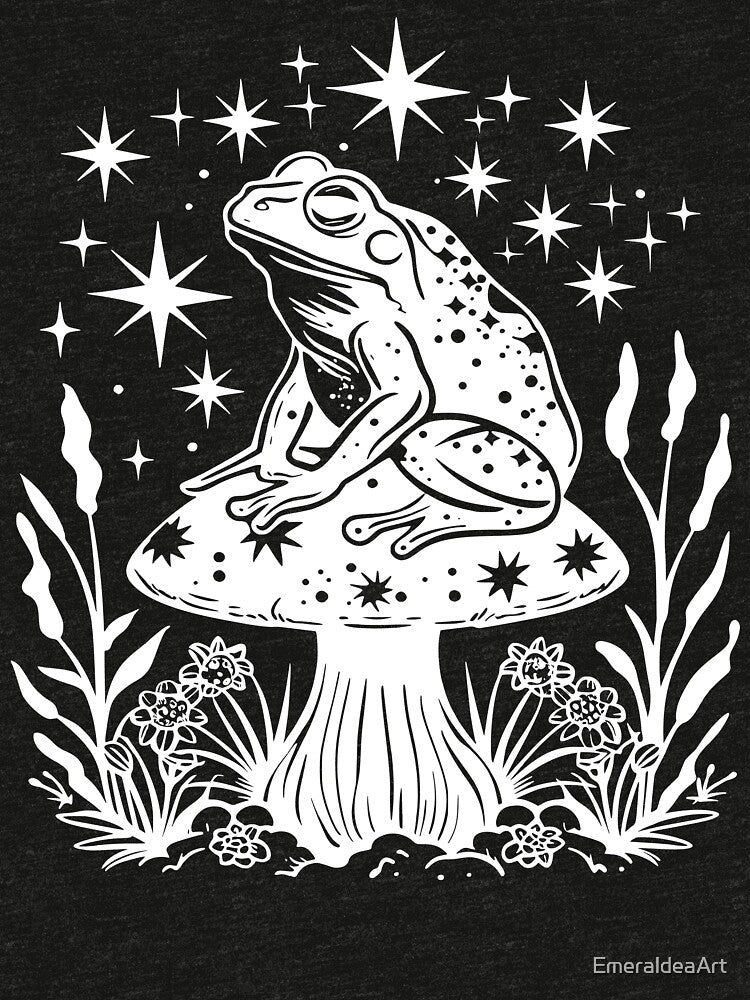White Celestial amphibian frog toad by EmeraldeaArt