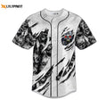 Red Eyes Skull Baseball Jersey For Men Women, Men's Baseball Jersey For Men Women - lylyprint.com