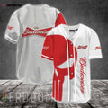 Red Skull Budweiser Beer Baseball Jersey - Aopprinter
