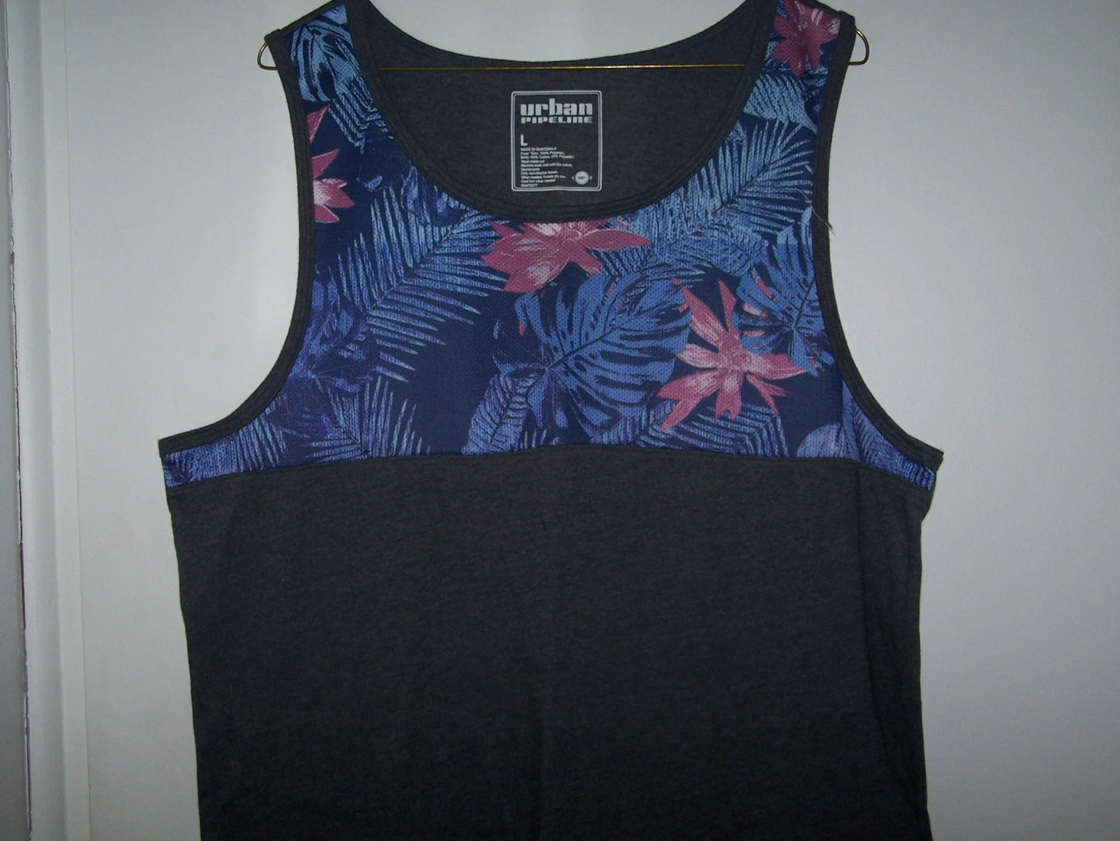 Urban Pipeline Muscle shirt Floral dark grey NEW