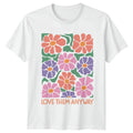 Love Them Anyway Womens T-Shirt Retro Aesthetic Floral Birthday Gift For Her