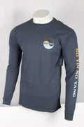 Roark Men's Balance Long Sleeve T Shirt Yin Yang Blue The Chase RT1077