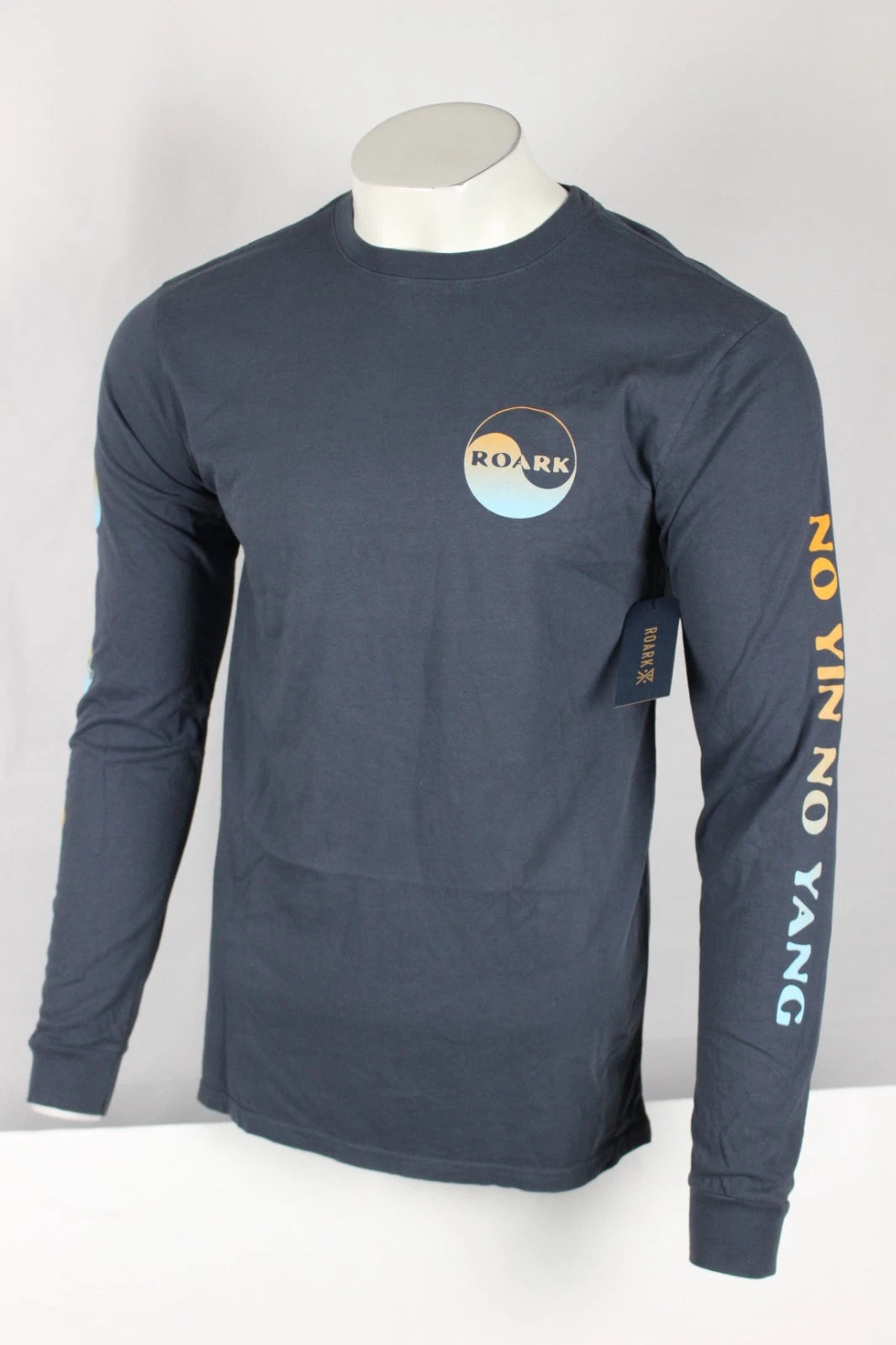 Roark Men's Balance Long Sleeve T Shirt Yin Yang Blue The Chase RT1077
