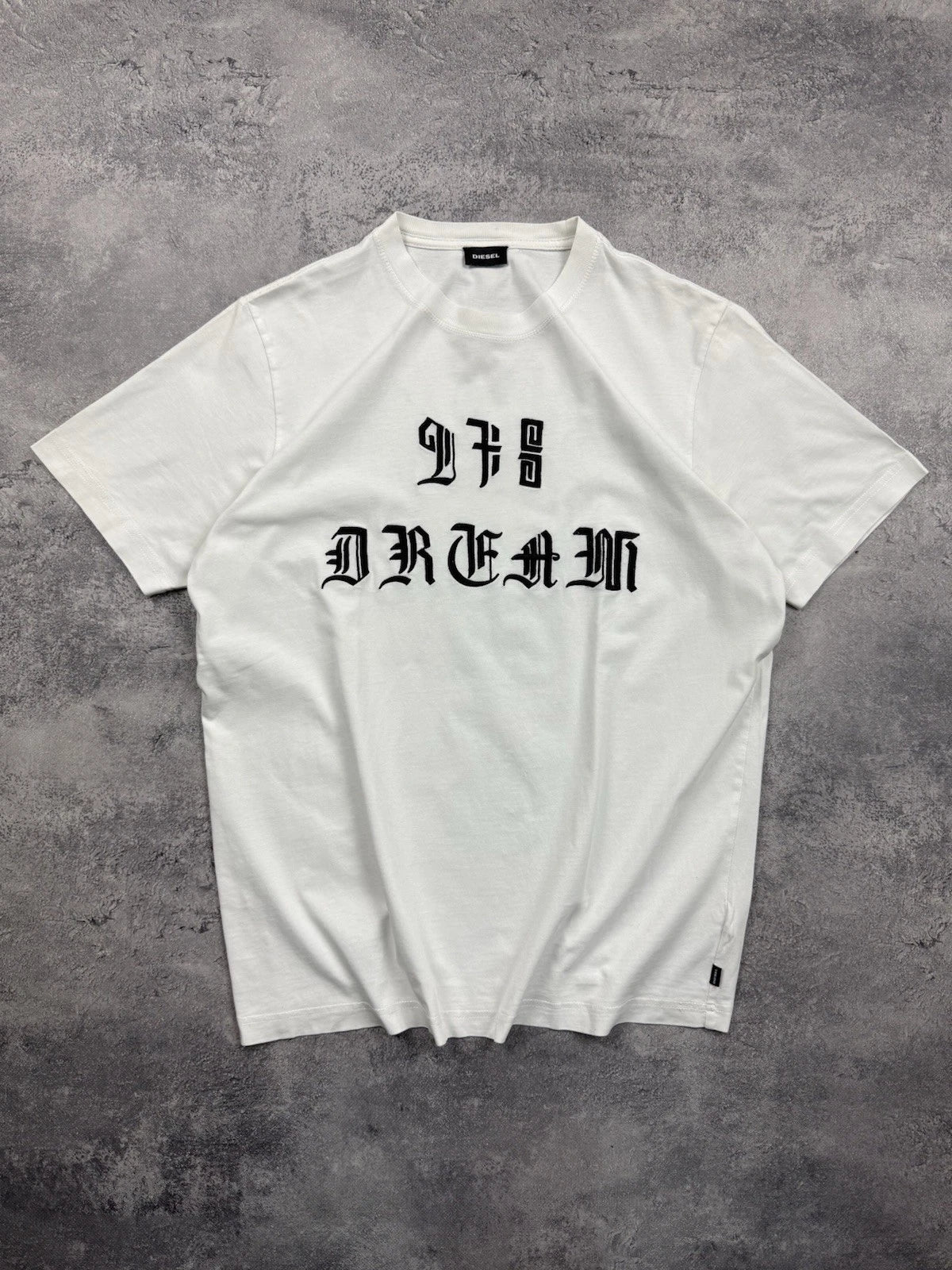 Diesel Vintage Big Logo White Men T-Shirt size M Avant Garde Tee Hype Streetwear