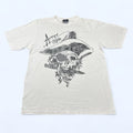 Avirex Outlaws Skull Graphic T Shirt Size L White Vintage Streetwear Tee Y2K