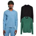Urban Classics Ribbed Oversized Longsleeve Shirt Polokragen Pulli PoloStyle Men