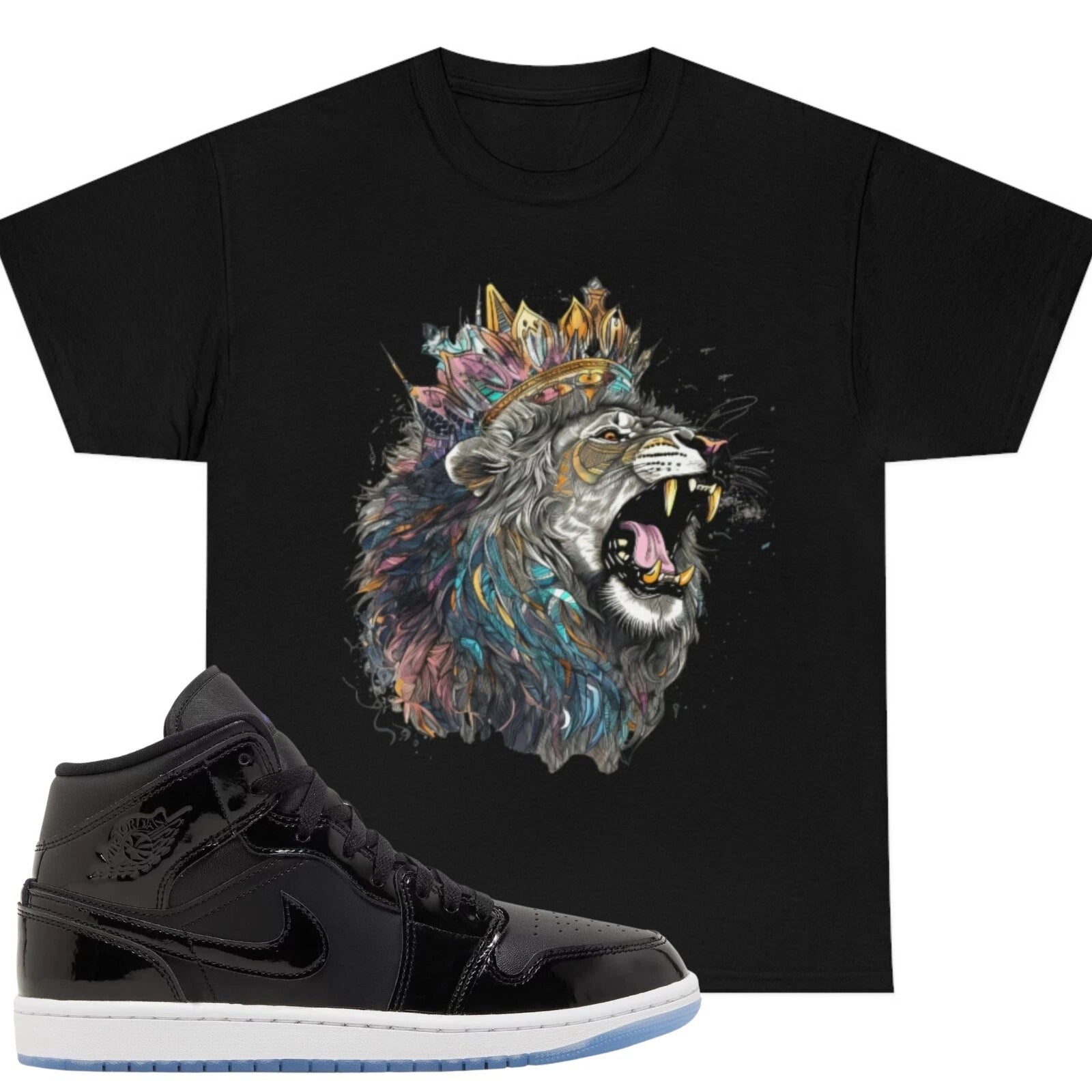 Shirt To Match 1 Mid SE Unisex Tee Lion Shirt Sneaker T Shirt Sneaker Tee