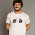 Men's white short sleeve t-shirt, POCKET SLOTH