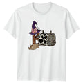 Boo Womens T-Shirt Animal Print Pumpkins Halloween Halloween Gift For Her