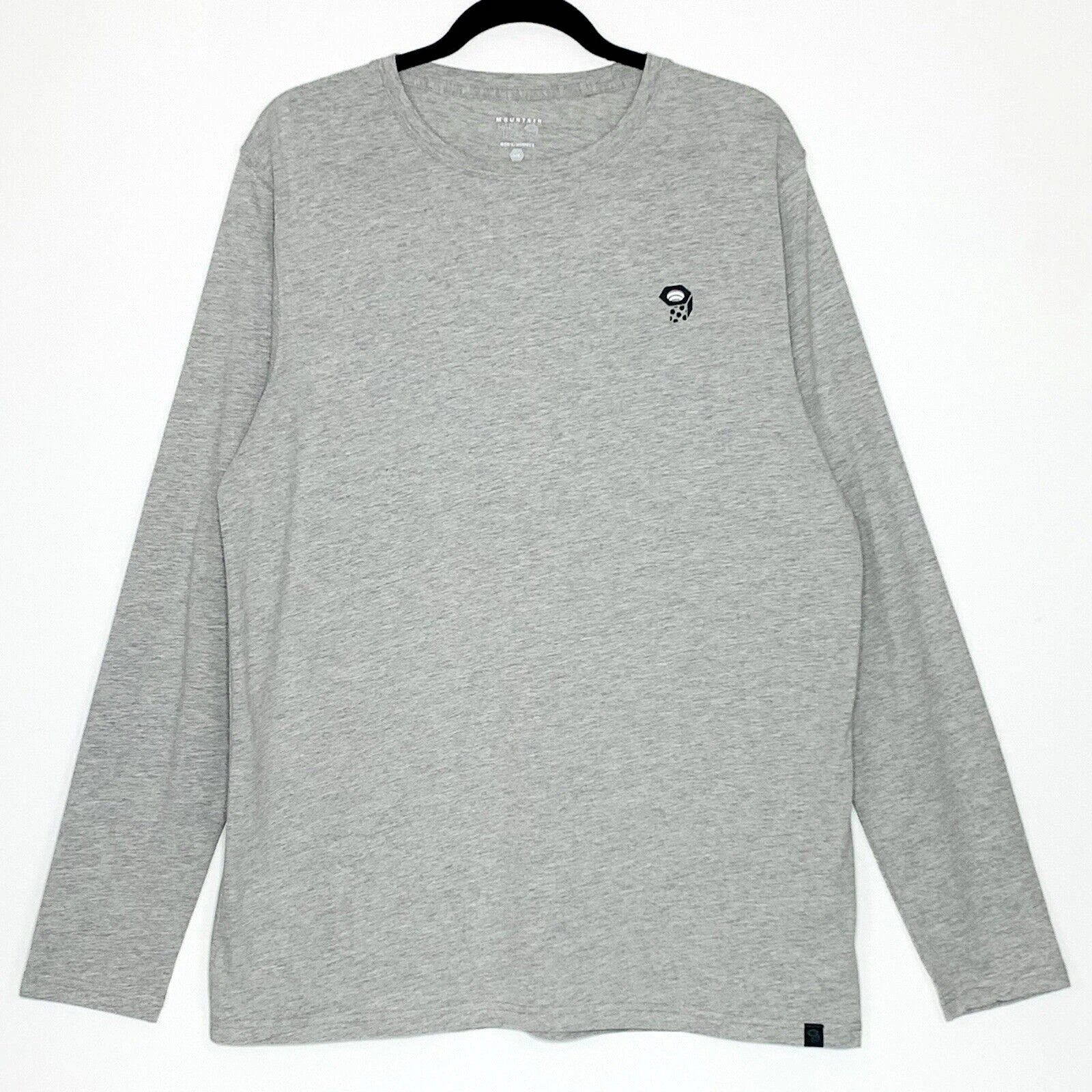 MOUNTAIN HARDWARE MHW Back Logo Long Sleeve T-Shirt Men Large Grey Heather NWT