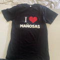 I Love Manosas Mens Black  T-Shirt (Medium)