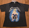 Vintage Rare Metallica 1987 Kill Em All w/ Glow in Dark Shock Large 100% Orig