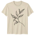 Botanical Nature Minimalist Design T-Shirt Plant Leaf Lover Nature