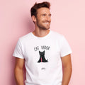 CAT VADOR Men's Short Sleeve Color White T-Shirt