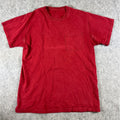 Shirt Mens Medium Red Minimalist Pocket Basic Tee Pullover Workwear Casual