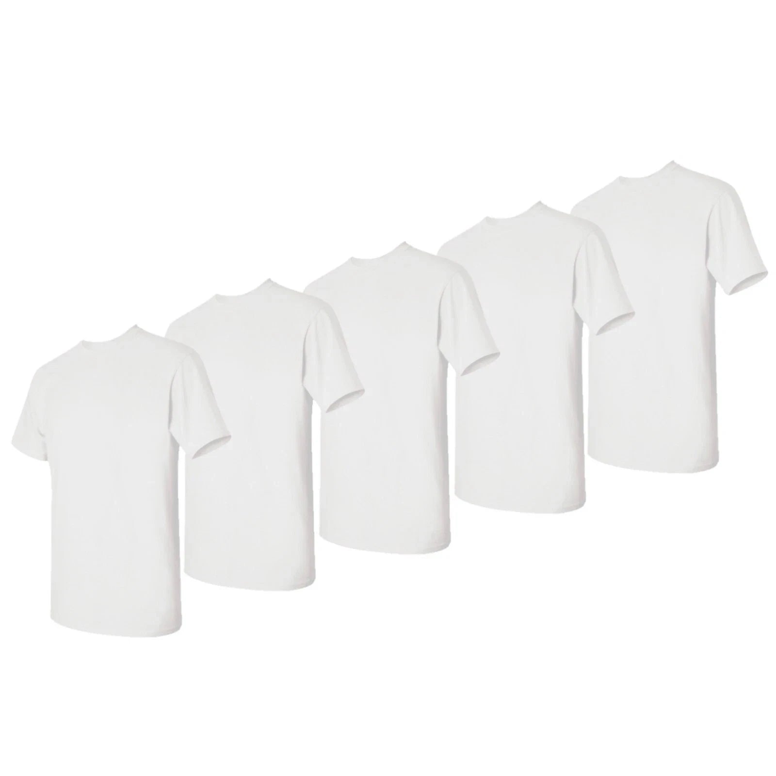 Gildan Heavy Cotton  XL T-Shirt Unisex Plain Short Sleeves 5-Pack Tees Bulk Lot