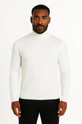 Bassiri 632Knit Long Sleeve High Mock Neck White