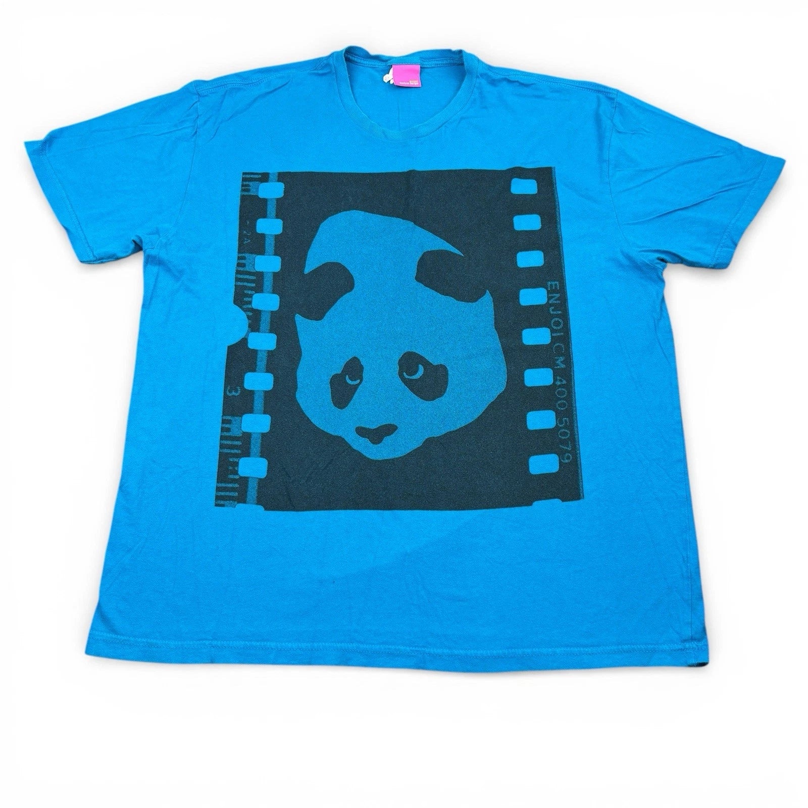 Vintage Y2K Enjoi T-Shirt Men’s XL Blue Short Sleeve Panda Graphic Skater
