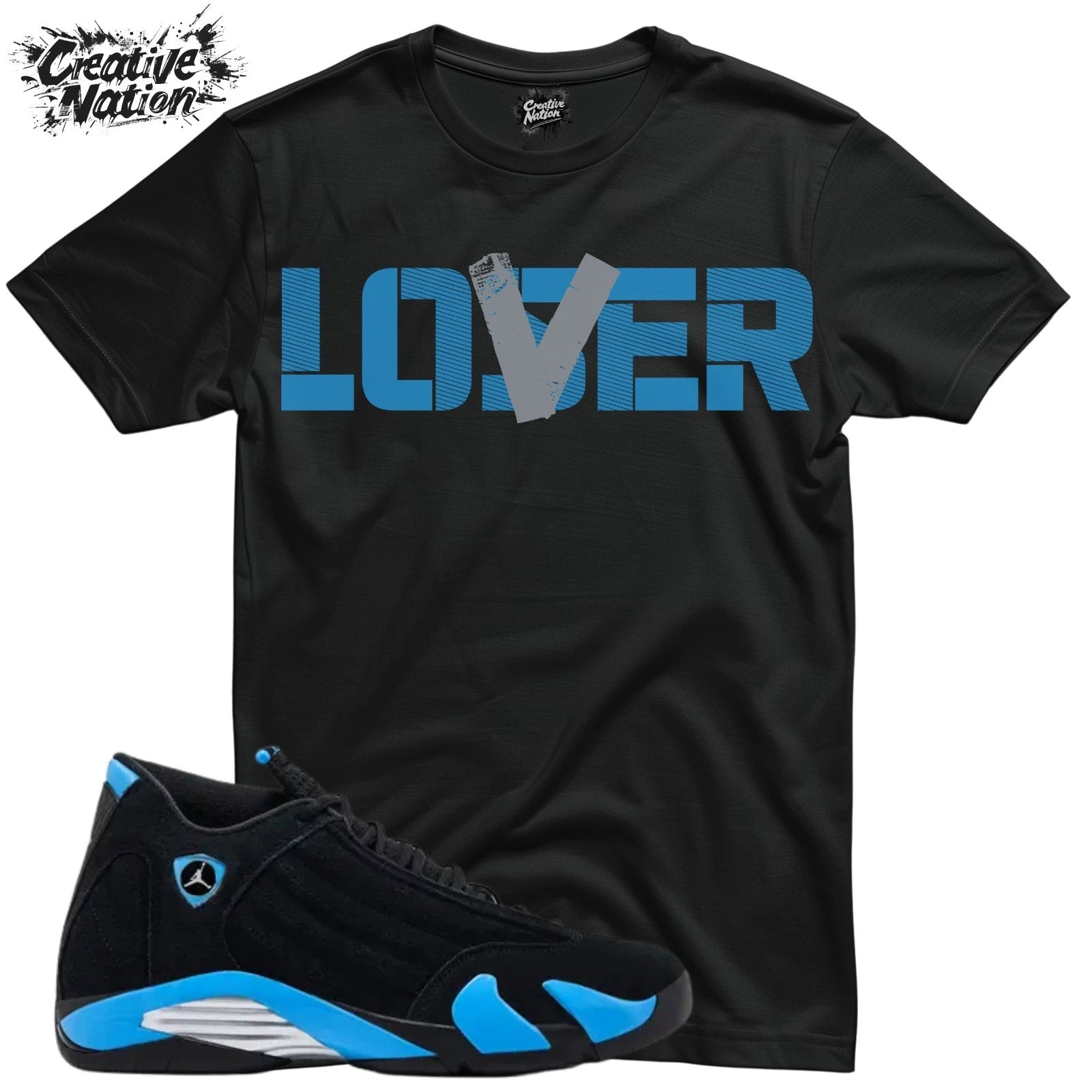 Shirt To Match 14 Black Blue Unisex Tee Sneaker Shirt Lover Shirt Sneaker Tee