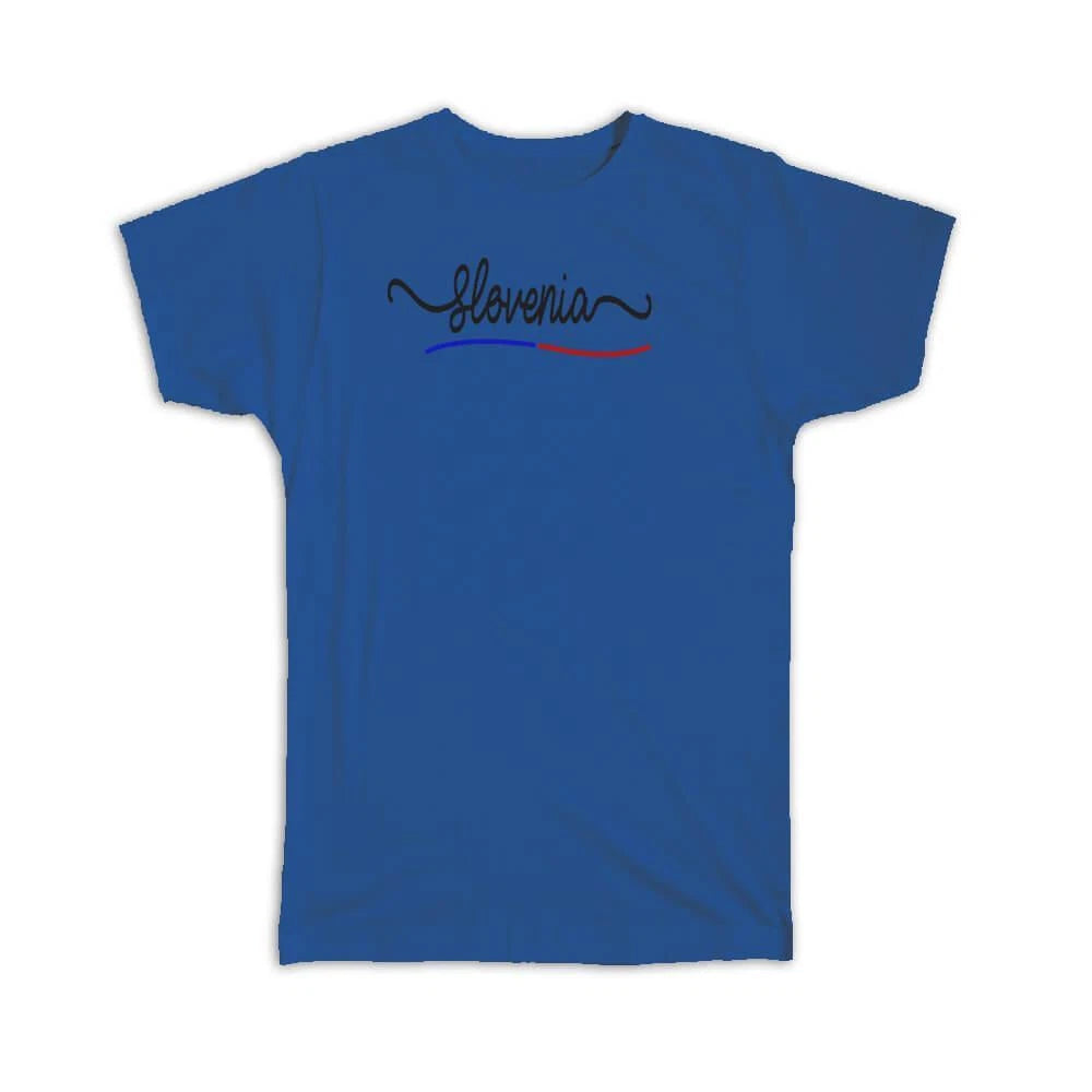 Gift T-Shirt : Slovenia Flag Colors Slovenian Travel Expat Country Minimalist