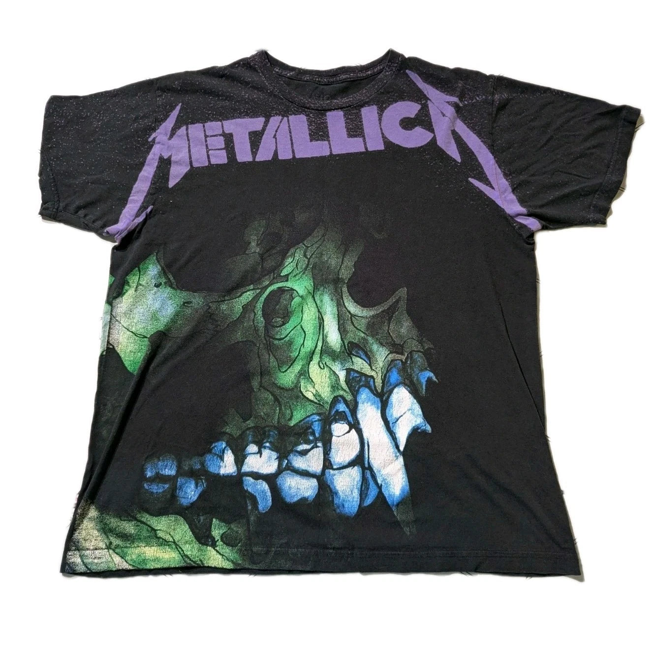 Vintage Metallica Band T Shirt Sz XL Skull Teeth Heavy Metal Rock & Roll