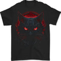 Satanic Cat Evil Halloween Mens T-Shirt 100% Cotton
