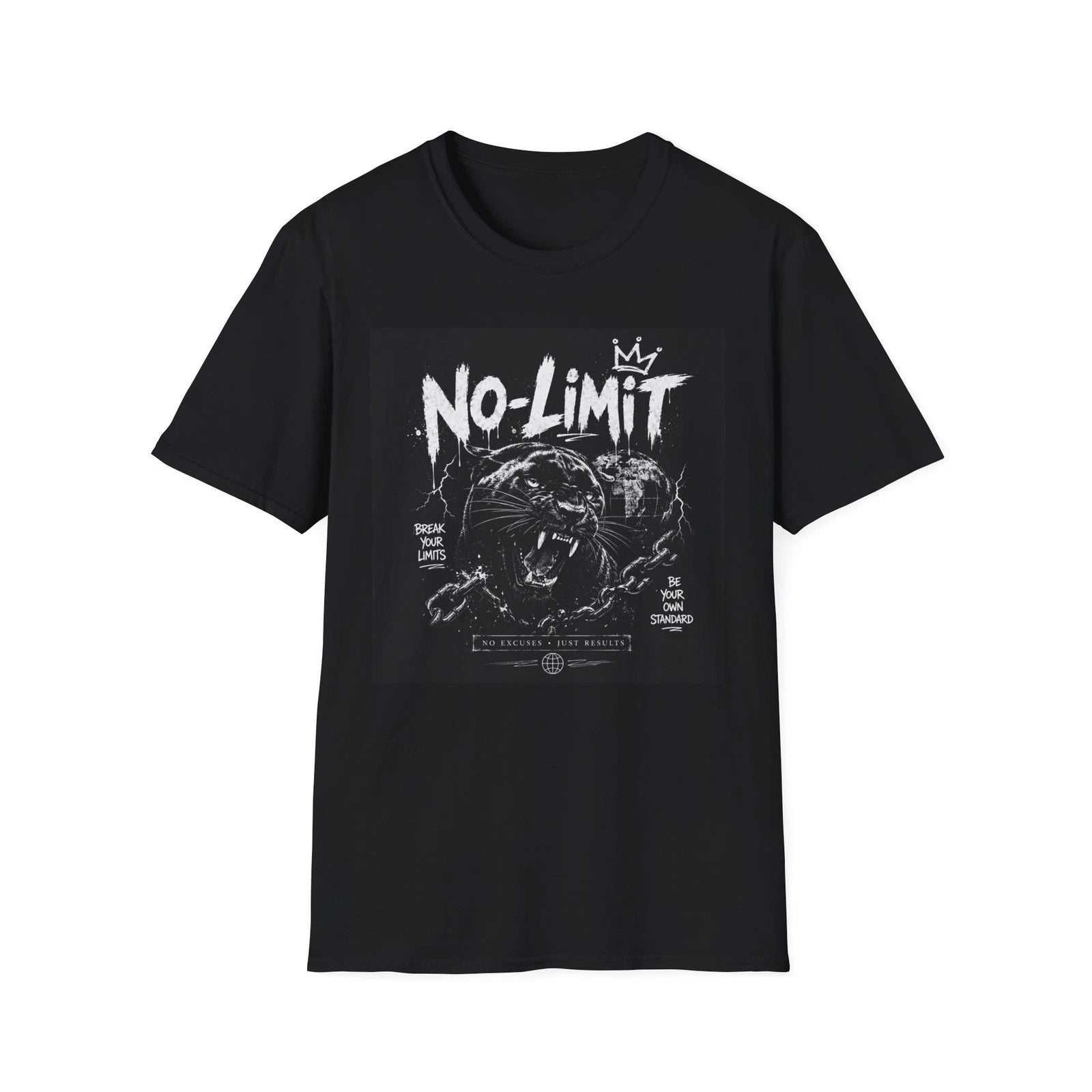 NO LIMIT™ Panther T-Shirt – Dark Streetwear Edition