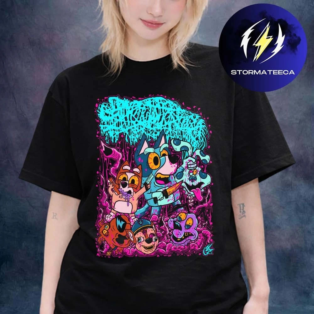 Sanguisugabogg Bluey Nightmare Art By Curly Unisex T-Shirt