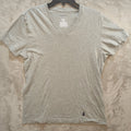 Polo Ralph Lauren Shirt Mens M Short Sleeve V Neck Classic Fit Gray Casual