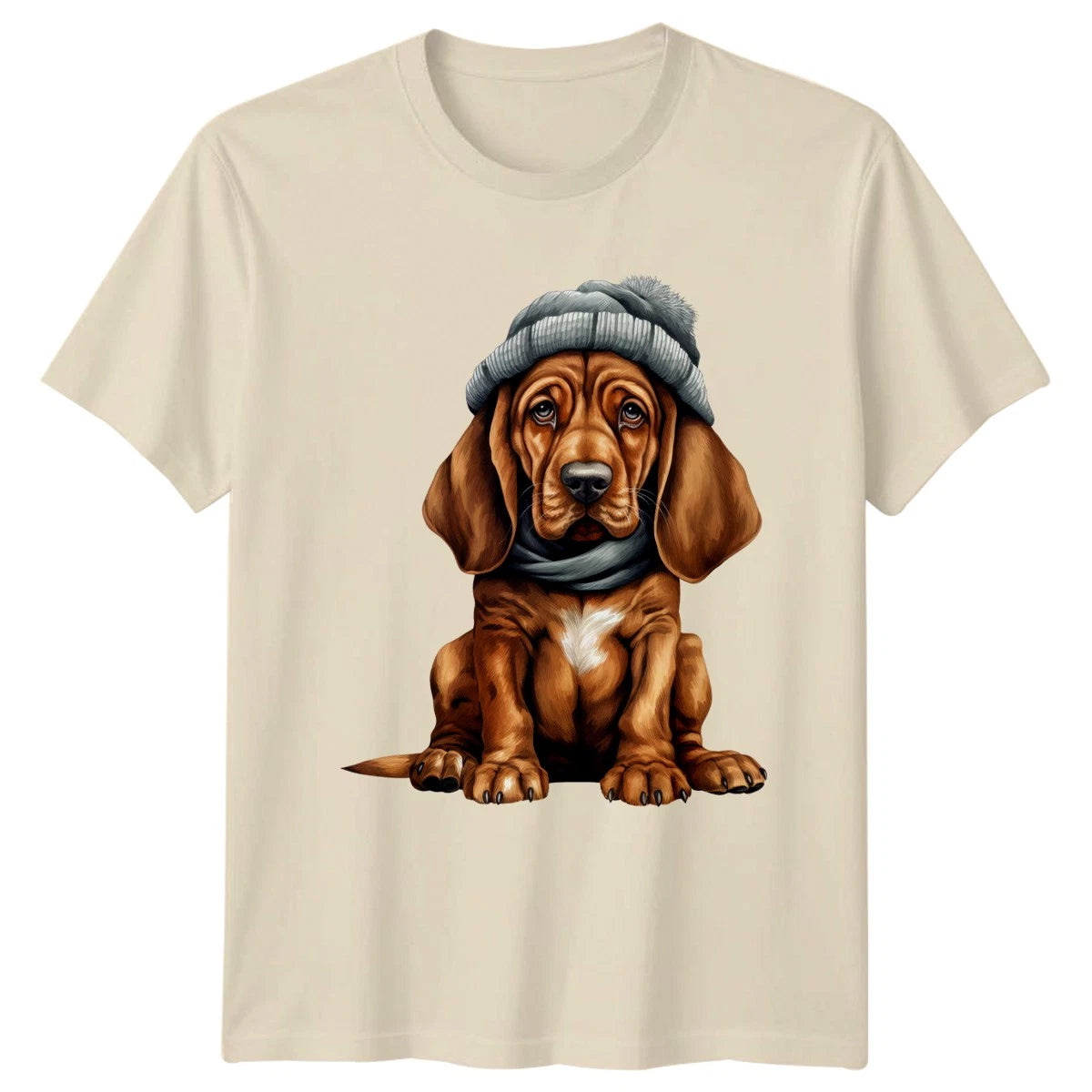 Cute Winter Hound Dog T-Shirt Bloodhound Dog 2026 Christmas Gift For Him And Her