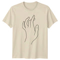 Minimalist Hand Line Art T-Shirt Modern Art Aesthetic Birthday Gift