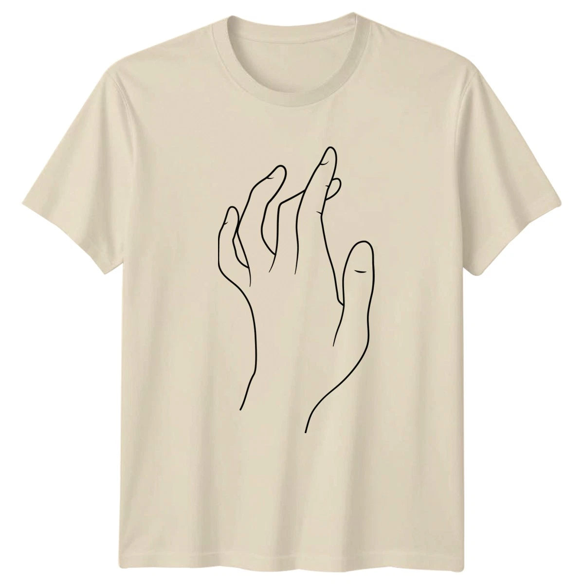Minimalist Hand Line Art T-Shirt Modern Art Aesthetic Birthday Gift
