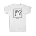 Gift T-Shirt : Jequie Bahia Square Modern Minimalist Font