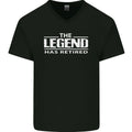The Legend has Retired Retirement Funny Mens V-Neck Cotton T-Shirt