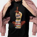 Book Lover Shirt Reading Meditation Yoga Book Stack Aesthetic Unisex Tee