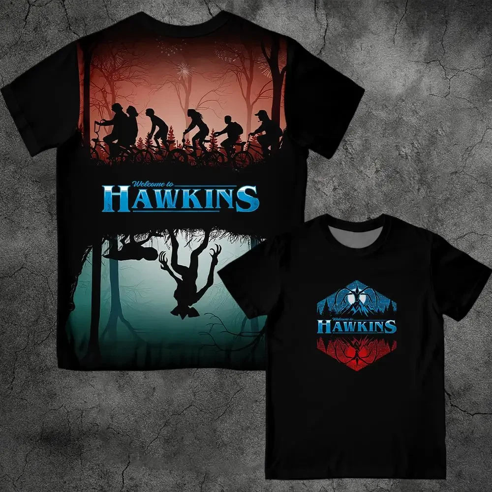 Eddie Munson Stranger Vintage Print T-Shirt Demogorgon Cannibal Flower Hawkins G