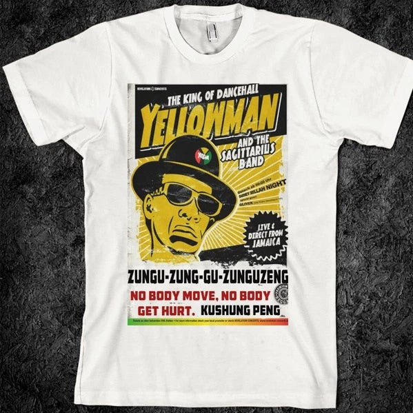 Reggae, Yellowman T-shirt,  dancehall, rastafari, sugar minott, pulse