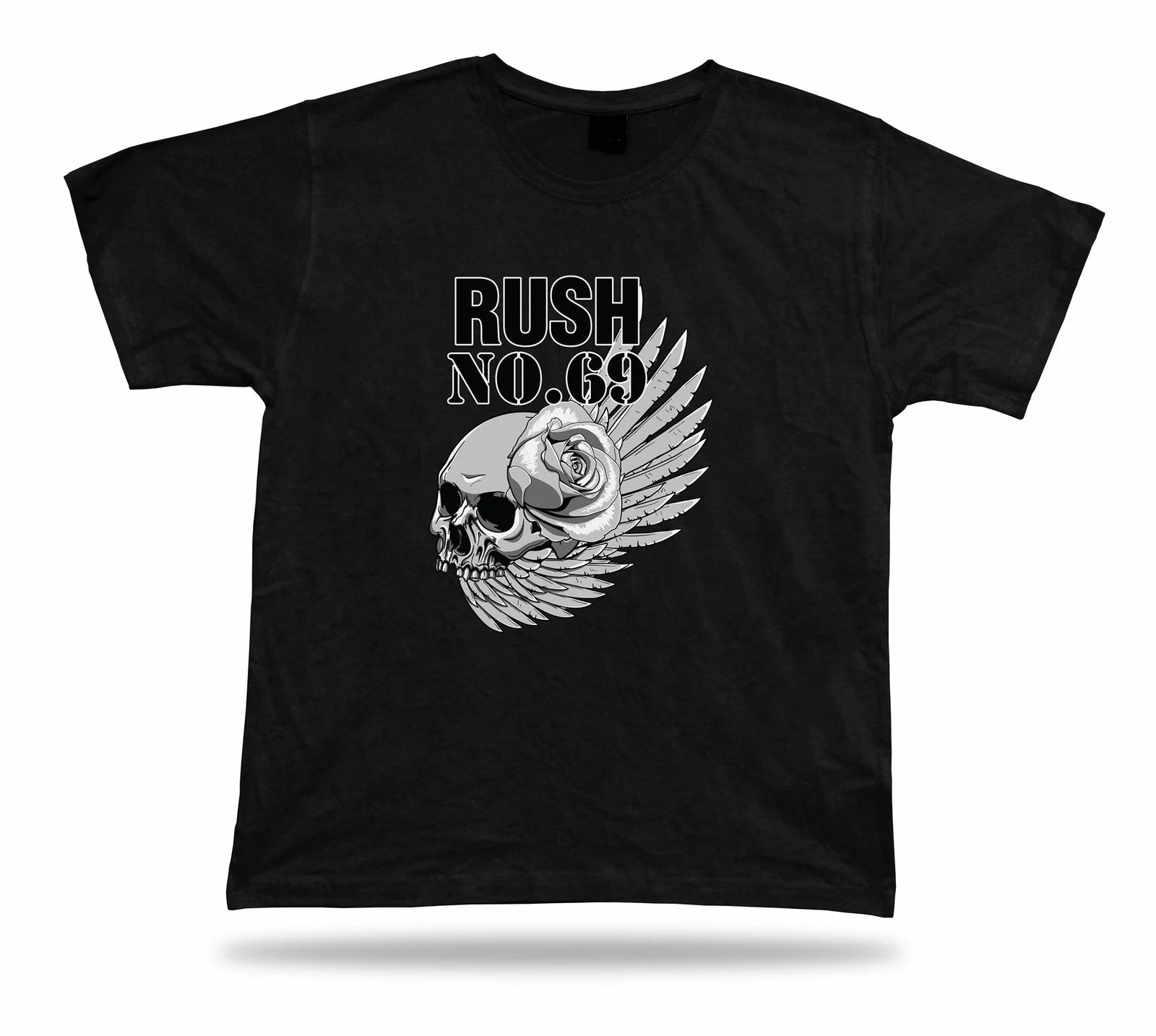 Rush Floral Wings Skeleton Skull Floral t shirt unisex awesome stylish design