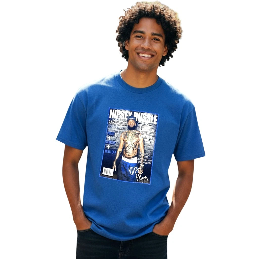 Vintage Nipsey Hussle Tee Mens XL Blue Crenshaw Graphic 90s Streetwear Rap Shirt
