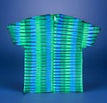 *New* 2XL - Sm Handmade Tie Dye, Green Blue Lava Bands, Crew or V-Neck