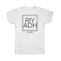 Gift T-Shirt : RIYADH Saudi Arabia Square Modern Minimalist Font