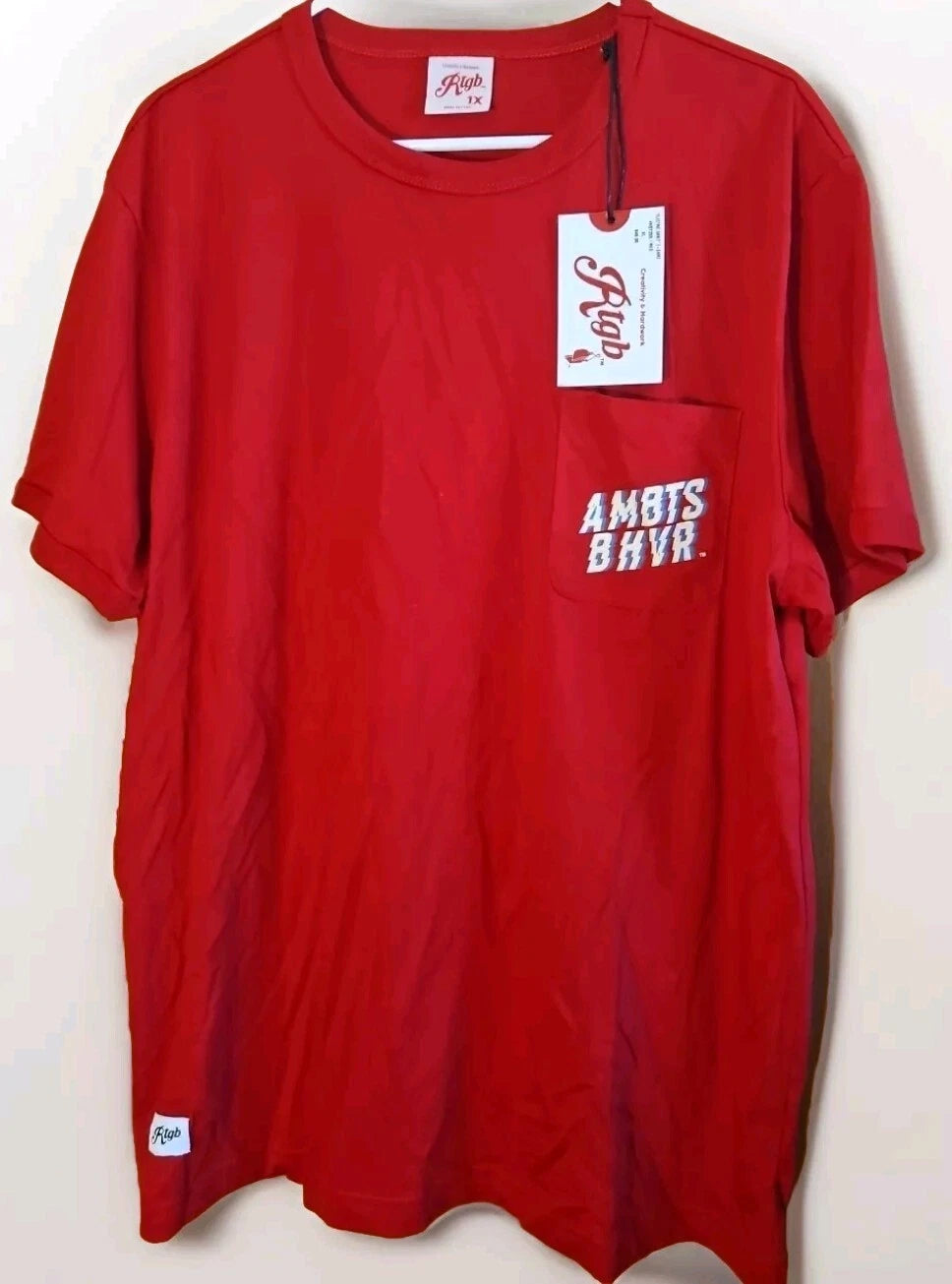 Ambitious Behavior RTGB Red T Shirt Tee Size 1X New W Tags MSRP $49 Creativity