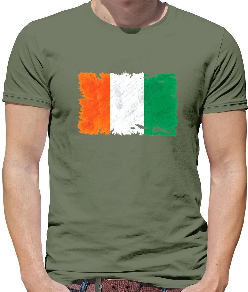 Ivory Coast Grunge Style Flag - Mens - Flags Yamoussoukro Love City