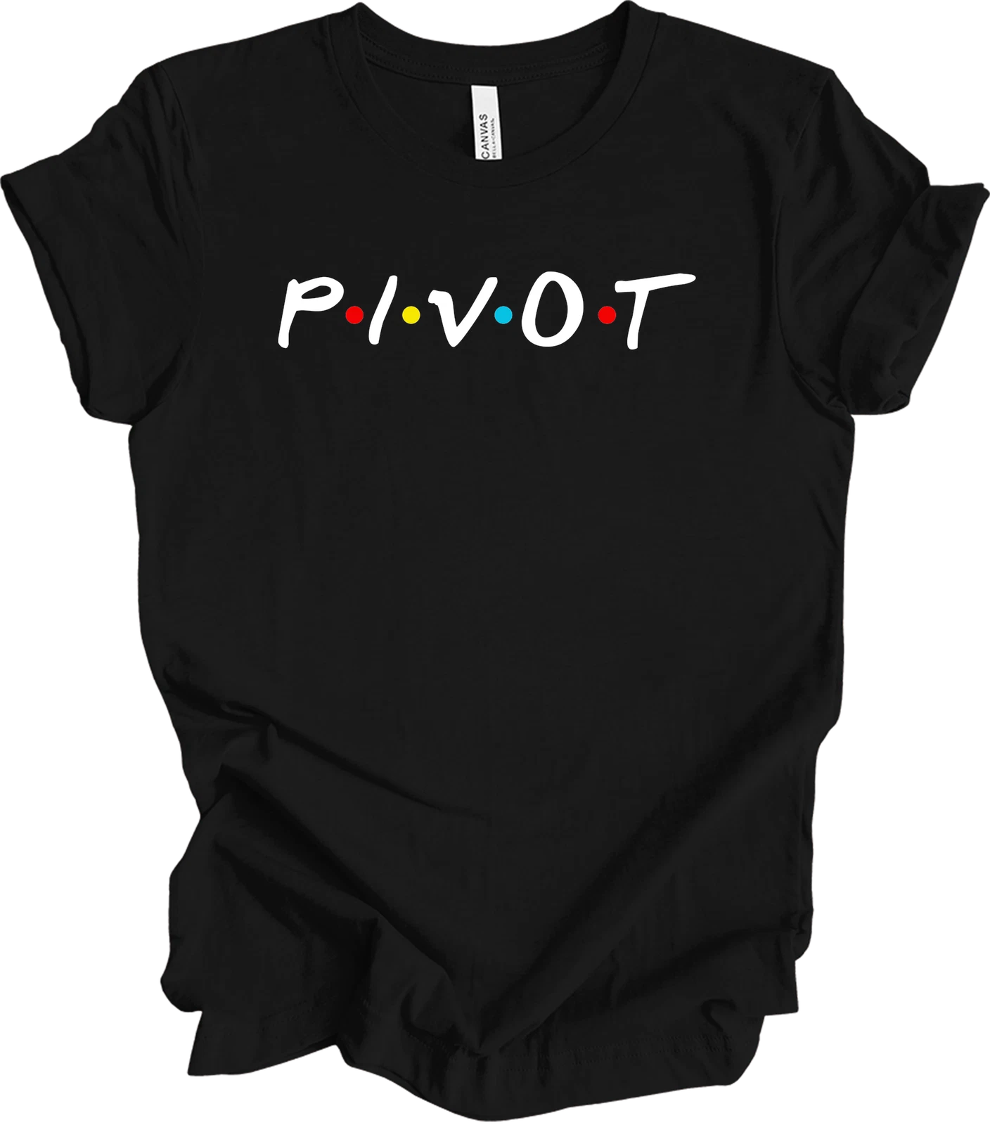 Pivot Friends TV Show Funny Ross Geller Quote Shirt Minimalist Dots Logo Gift